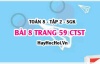 Bài 8 trang 59 Toán 8 Tập 2 Chân trời sáng tạo